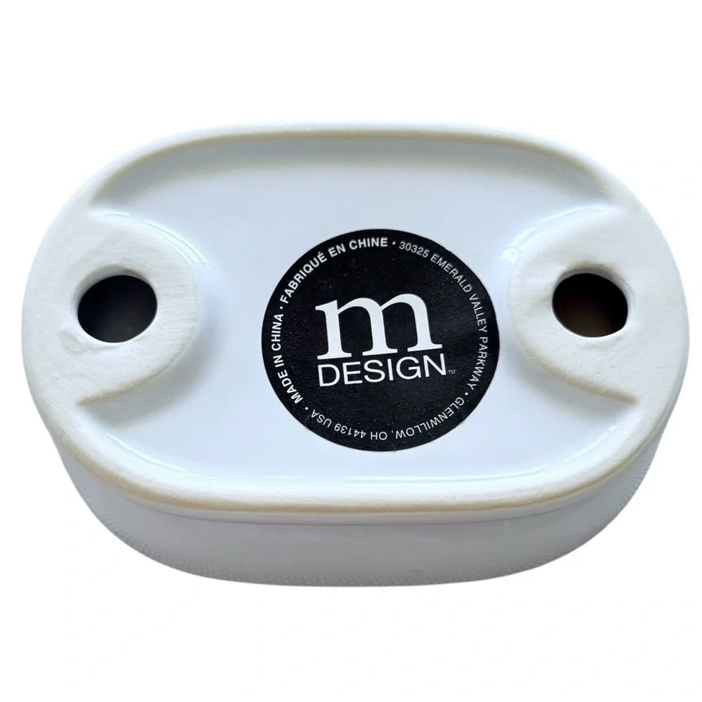 NEW mDesign Ceramic Bar Soap Dish (E32)